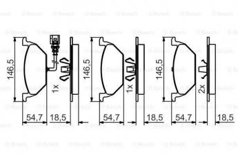 Купить 0 986 495 213 BOSCH Тормозные колодки передние Ibiza (1.2, 1.4, 1.6, 1.9, 2.0) с датчиком износа