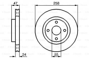 Купить 0 986 478 989 BOSCH Тормозные диски Mazda 323 BJ (1.6, 1.8, 2.0)