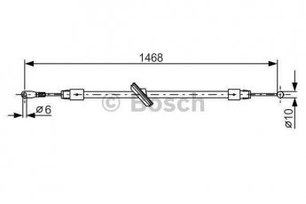 Купить 1 987 482 027 BOSCH Трос ручника Crafter (35, 50) (2.0 TDI, 2.0 TDI 4motion, 2.5 TDI)