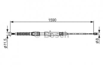Купить 1 987 482 265 BOSCH Трос ручника Суперб (1.4 TSI, 1.8 TSI)