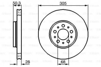 Купить 0 986 479 C59 BOSCH Тормозные диски XC70 (2.4, 2.5)
