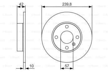 Купити 0 986 479 S52 BOSCH Гальмівні диски Мерива (1.4 16V Twinport, 1.4 16V Twinport LPG, 1.6)