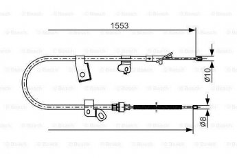Купить 1 987 482 156 BOSCH Трос ручника Yaris (1.0 16V, 1.3, 1.4 D-4D)