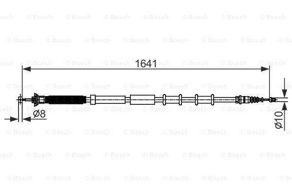 Купить 1 987 482 582 BOSCH Трос ручника Mito (0.9, 1.2, 1.4, 1.6)