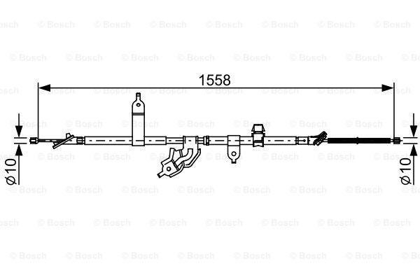 Купить 1 987 482 512 BOSCH Трос ручника Yaris (1.0 VVT-i, 1.3 VVT-i, 1.5)