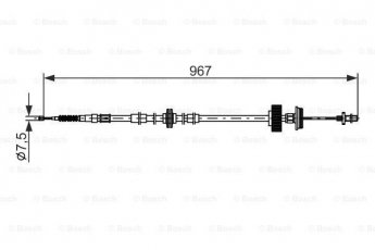 Купить 1 987 482 794 BOSCH Трос ручника БМВ Х5 (Е70, Ф15) (2.0, 3.0, 4.4, 4.8)