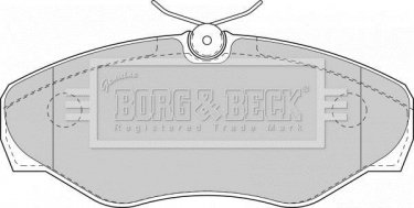 Купить BBP1812 Borg&beck Тормозные колодки передние Trafic 2 (1.9, 2.0, 2.5) 