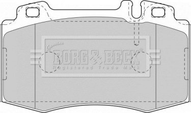 Тормозная колодка BBP1756 Borg&beck –  фото 1