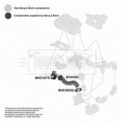 Купити BTH1103 Borg&beck Патрубок інтеркулера Фольксваген