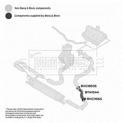 Купити BTH1044 Borg&beck Патрубок інтеркулера Фіат