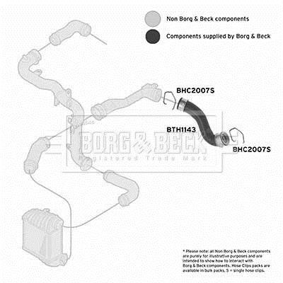 Купить BTH1143 Borg&beck Патрубок интеркулера Audi A3 1.9 TDI