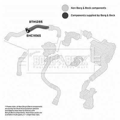 Купити BTH1285 Borg&beck Патрубок інтеркулера Renault