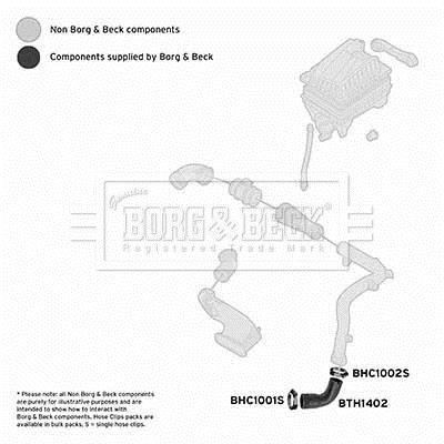 Купити BTH1402 Borg&beck Патрубок інтеркулера Astra H 1.3 CDTI