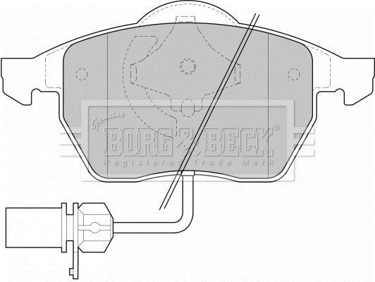 Тормозная колодка BBP1447 Borg&beck –  фото 1