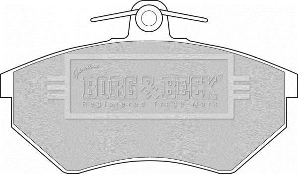 Купити BBP1406 Borg&beck Гальмівні колодки  Caddy (1.9 D, 1.9 SDI) 