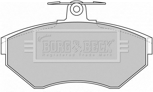 Купити BBP1620 Borg&beck Гальмівні колодки  Caddy (1.4, 1.6, 1.9) 