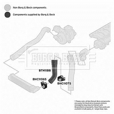 Купити BTH1188 Borg&beck Патрубок інтеркулера