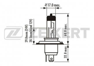 Купити LP-1018 Zekkert Лампы передних фар Mazda 626 (1.6, 1.8, 2.0, 2.2)