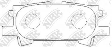 Купить PN1498 NiBK Тормозные колодки задние Lexus RX (3.0, 3.3, 3.5) 
