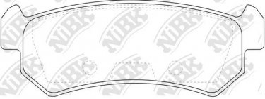 Купить PN0376 NiBK Тормозные колодки задние Nubira (1.4, 1.5, 1.6, 1.8, 2.0) 