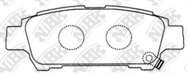 Купити PN1449 NiBK Гальмівні колодки задні Avensis (2.0 D-4D, 2.0 VVT-i, 2.4 VVTi GLS) 