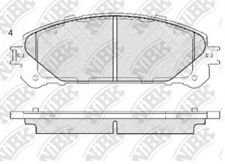 Купити PN1845 NiBK Гальмівні колодки передні Lexus RX (200, 270, 300, 350, 450) (2.0, 2.7, 3.5) 