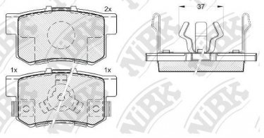 Купити PN8807 NiBK Гальмівні колодки задні Аккорд (2.0 i, 2.2 i-DTEC, 2.4 i) 