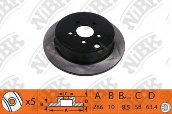 Купити RN1529 NiBK Гальмівні диски Subaru