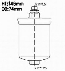 Купить FS2015 JS Asakashi Топливный фильтр  Мерседес 190 W201 (E 1.8, E 2.0, E 2.3)