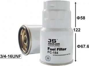 Купить FC184J JS Asakashi Топливный фильтр  Mazda 626 (2.0 DI TD, 2.0 DITD, 2.0 Turbo DI)