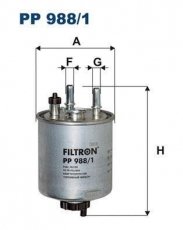 Купить PP988/1 Filtron Топливный фильтр (с подсоединением датчика уровня воды) Твинго 2 1.5 dCi