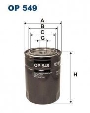 Купить OP549 Filtron Масляный фильтр (накручиваемый) Хайлюкс (2.2 D, 2.4 D 4WD)