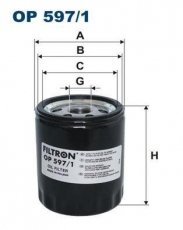 Купить OP597/1 Filtron Масляный фильтр (накручиваемый) Мазда 6 ГJ 2.2 D