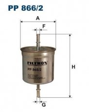 Купить PP866/2 Filtron Топливный фильтр (фильтр-патрон) XC90 (2.5, 2.9, 3.2, 4.4)