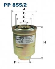 Купить PP855/2 Filtron Топливный фильтр (с подсоединением датчика уровня воды) Ленд Крузер 90 3.0 TD
