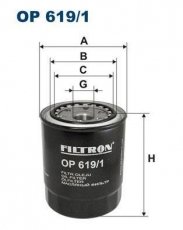 Купити OP619/1 Filtron Масляний фільтр (накручуваний) Hilux (2.4, 2.7, 3.0)