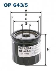 Купить OP643/5 Filtron Масляный фильтр  Меган (3, 4) (1.5 dCi, 1.5 dCi 110, 1.5 dCi 90)