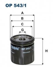 Купить OP543/1 Filtron Масляный фильтр  Transit (7, 8) (2.2 TDCi, 2.4 TDCi)