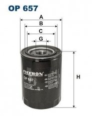 Масляный фильтр OP657 Filtron – (накручиваемый) фото 1