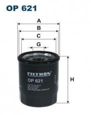 Купить OP621 Filtron Масляный фильтр  Camry (30, 40) (2.0 VVT-i, 2.4 VVT-i, 2.4 VVTi)