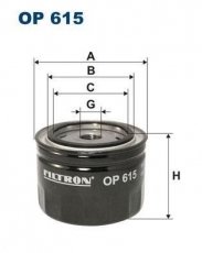 Масляный фильтр OP615 Filtron – (накручиваемый) фото 1