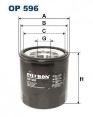 Масляный фильтр OP596 Filtron – (накручиваемый) фото 1