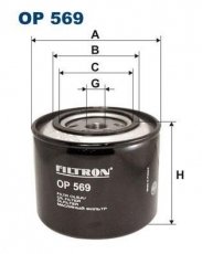 Купить OP569 Filtron Масляный фильтр  Ауди 100 (2.0 D Turbo, 2.0 TD, 2.4 D)