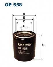 Масляный фильтр OP558 Filtron – (накручиваемый) фото 1