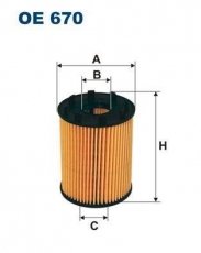 Купить OE670 Filtron Масляный фильтр (фильтр-патрон) Tipo 1.4 LPG