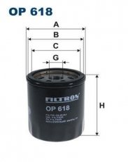 Купить OP618 Filtron Масляный фильтр (накручиваемый) Lexus GS (3.0, 4.0, 4.3)