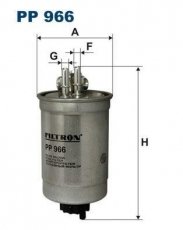 Купить PP966 Filtron Топливный фильтр (прямоточный) Punto (1.9 D 60, 1.9 DS 60)