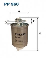 Купить PP960 Filtron Топливный фильтр  Caddy (1.9 SDI, 1.9 TDI)