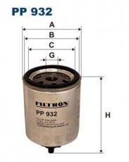 Купить PP932 Filtron Топливный фильтр (накручиваемый) Laguna 1 (2.2 D, 2.2 dT)