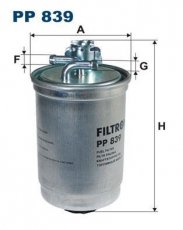 Купить PP839 Filtron Топливный фильтр  Ибица (1.9 D, 1.9 SDI, 1.9 TD)